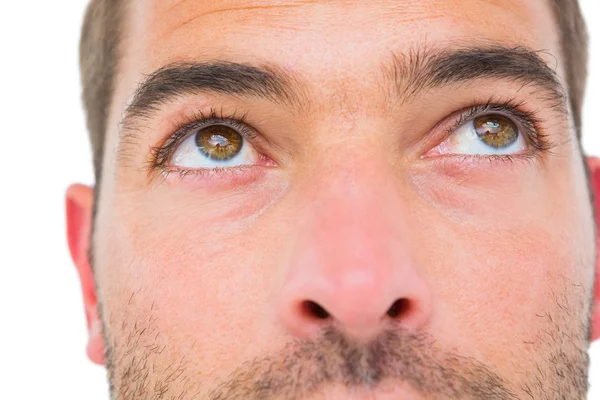 Close man looking up — Stock Photo, Image