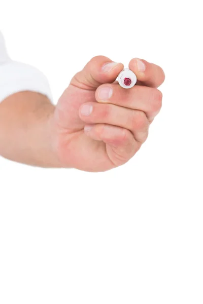 Businessman holding a felt — Stock Photo, Image