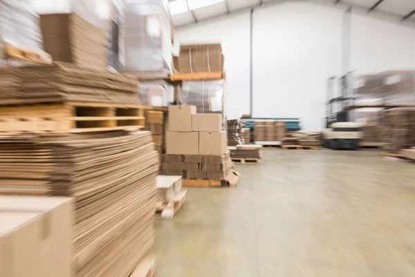 Warehouse with cardboard boxes — Stock Photo, Image