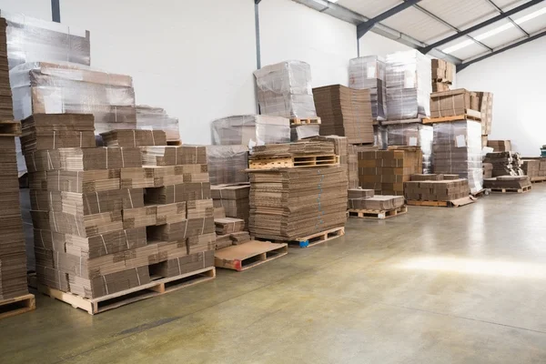 Many stack of cardboard boxes — Stock Photo, Image