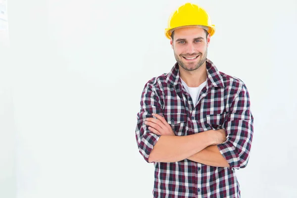 Male repairman standing arms crossed — Stock Photo, Image