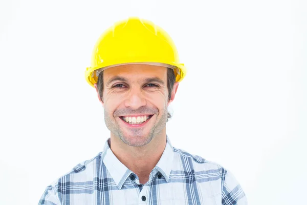 Architect wearing hardhat — Stock Photo, Image