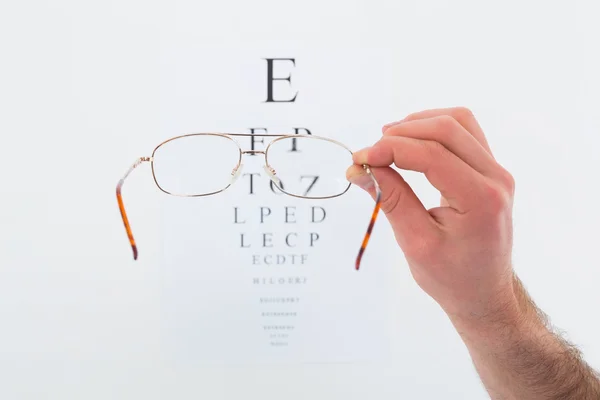 Lunettes à main pour un test oculaire — Photo