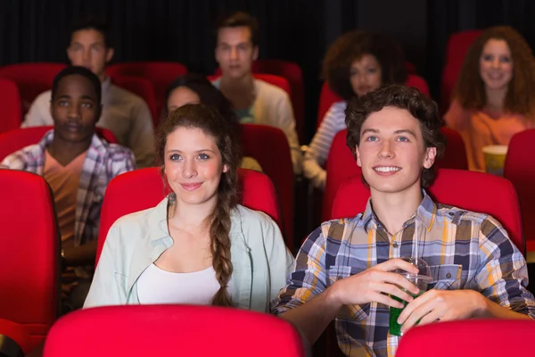 Young couple watching a film — Stock Photo, Image