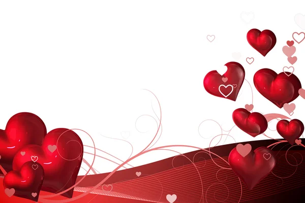 Valentines Herzen Design Hintergrund — Stockfoto