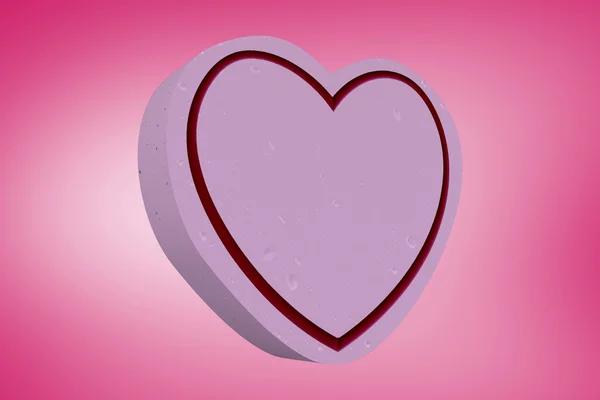 Heart against pink vignette — Stock Photo, Image