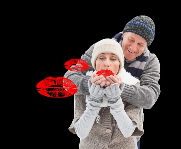 Mature winter couple — Stock Photo, Image