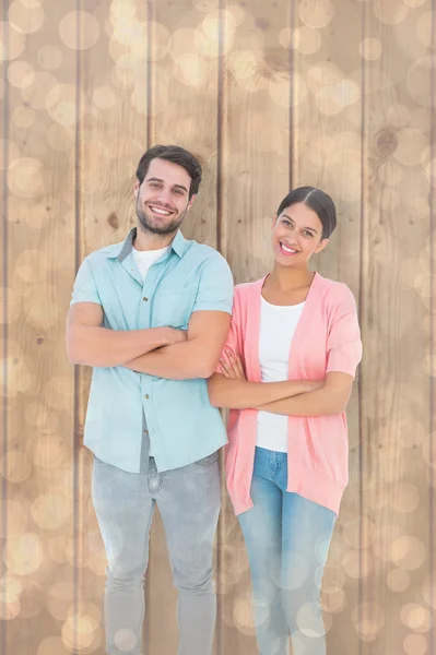 Pareja con los brazos cruzados — Foto de Stock