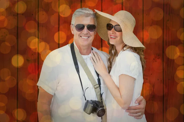 Vacationing couple against close up — Stock Photo, Image