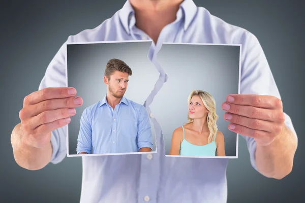 Casal fazendo caras bobas — Fotografia de Stock