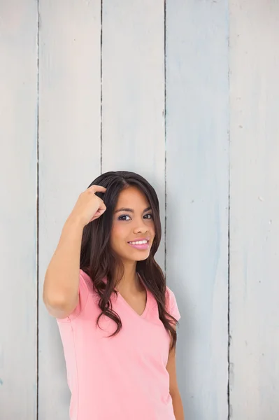 Pretty brunette thinking — Stock Photo, Image