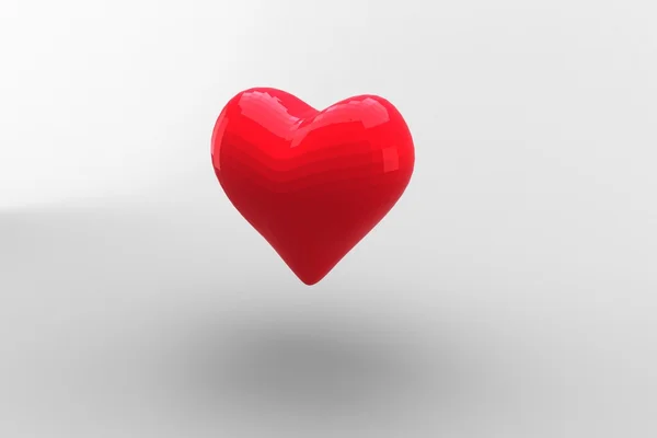 Digital erzeugtes rotes Herz — Stockfoto