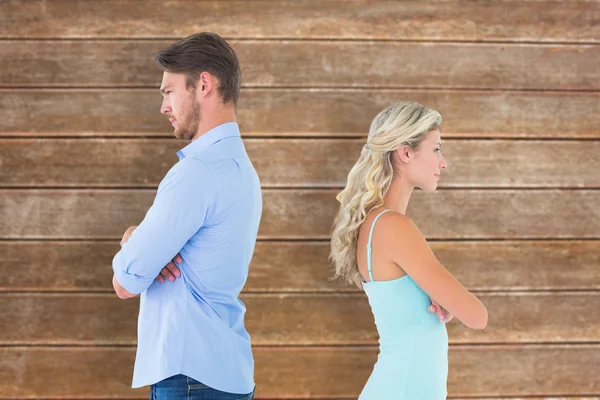 Unhappy couple not speaking to each other — Stock Photo, Image