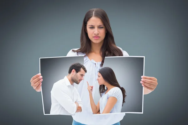 Coppia arrabbiata di fronte durante la discussione — Foto Stock