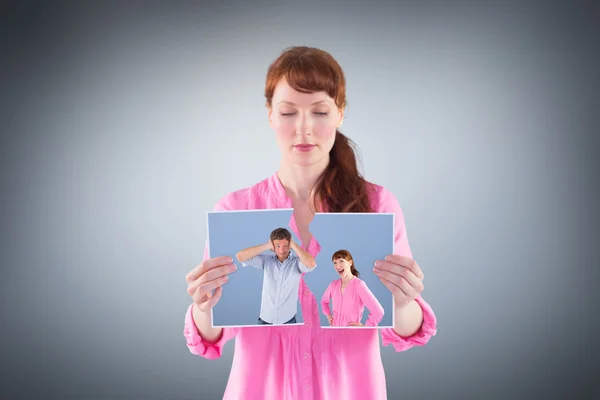 Vrouw ruzie met het negeren van man — Stockfoto