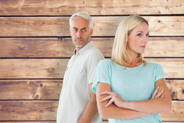 Unhappy couple not speaking to each other — Stock Photo, Image