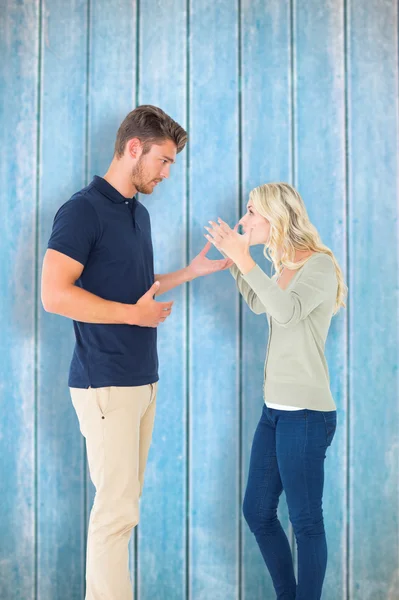 Jong koppel met een argument — Stockfoto