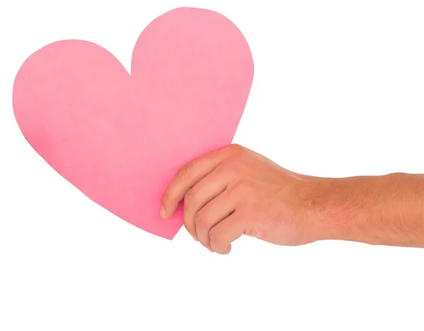 Hand vasthouden hart — Stockfoto