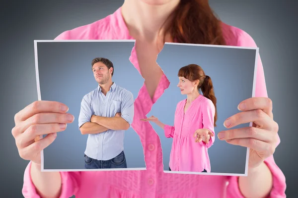 Woman arguing with uncaring man — Stock Photo, Image