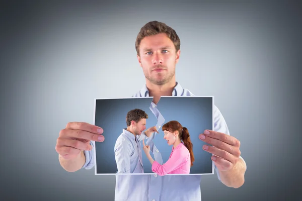 Casal discutindo uns com os outros — Fotografia de Stock