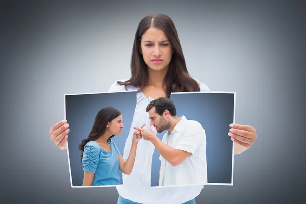Wütendes Paar zeigt aufeinander — Stockfoto