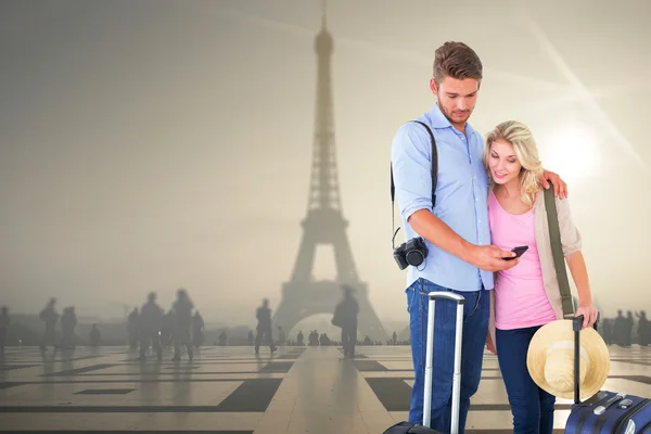 Couple ready to go on vacation — Stock Photo, Image