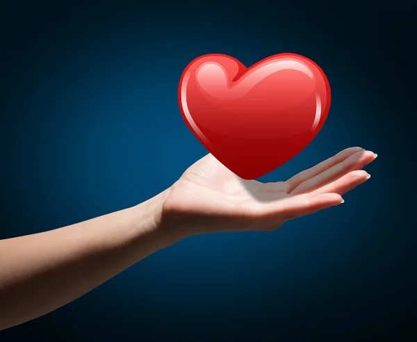 Hand showing heart — Stock Photo, Image