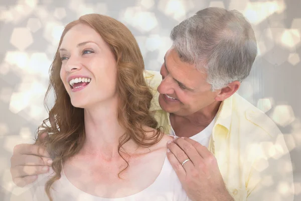 Casual couple laughing together — Stock Photo, Image