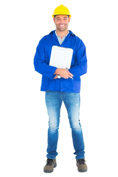Manual worker with clipboard — Stock Photo, Image