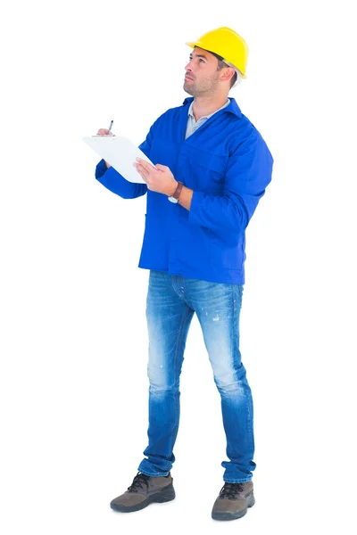 Manual worker looking up — Stock Photo, Image