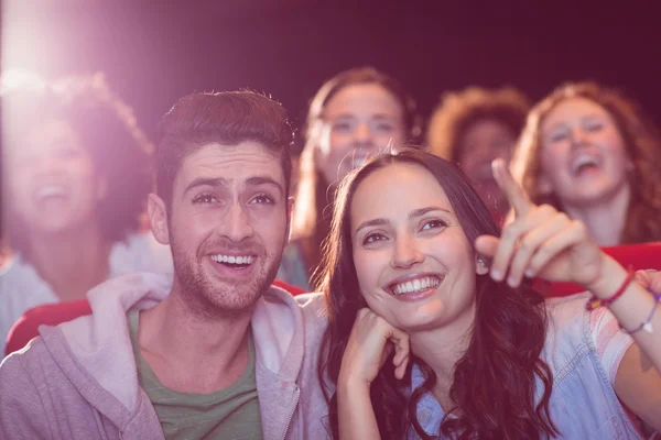 Young couple watching a film — Stock Photo, Image