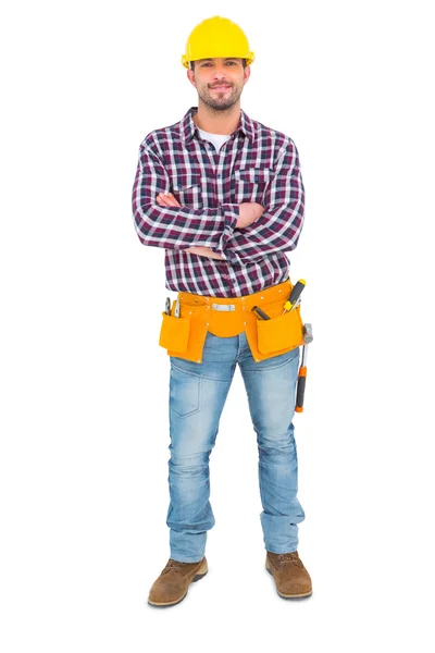 Manual worker standing arms crossed — Stock Photo, Image