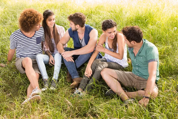 Amigos felices en el parque — Foto de Stock