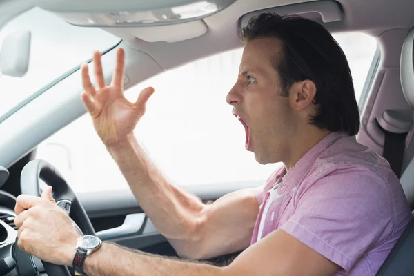 Man har road rage — Stockfoto