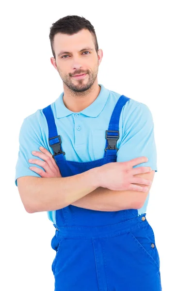 Male handyman standing arms crossed — Stock Photo, Image