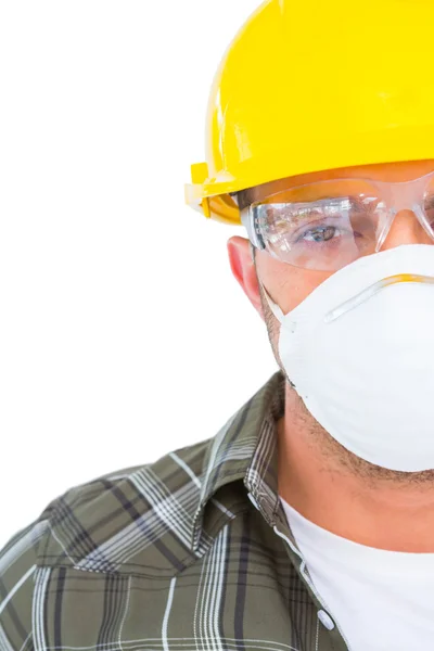 Handyman wearing protective work wear Stock Photo