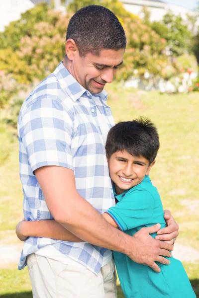 Father and son in the countryside — Stock Photo, Image