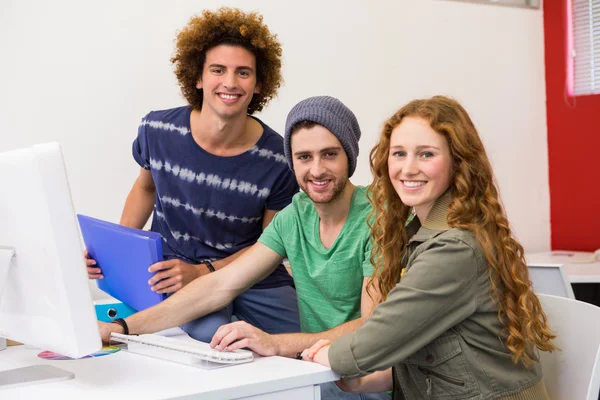 Happy creative team in office — Stock Photo, Image