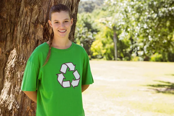 Environmental activist smiling — Stock Photo, Image