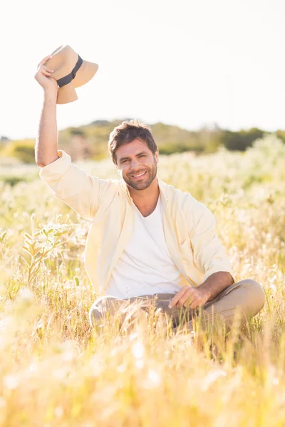 Uomo felice Sorridente alla macchina fotografica — Foto Stock