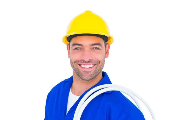 Electrician carrying wires — Stock Photo, Image