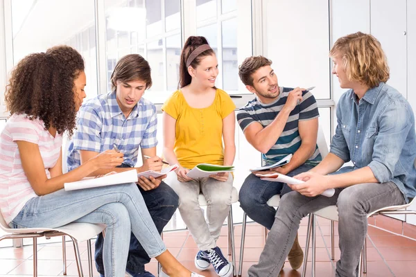 College students doing homework — Stock Photo, Image