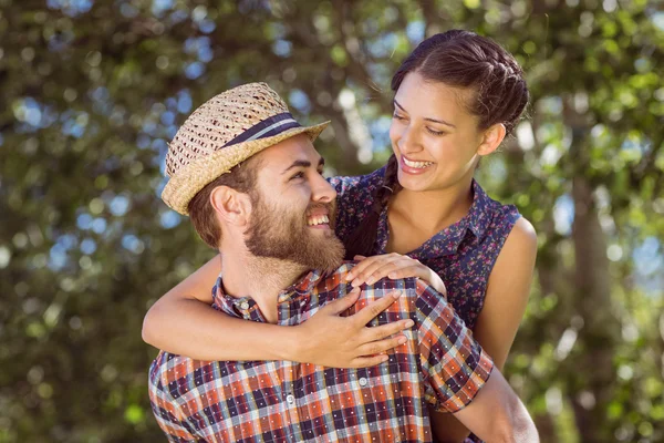 Hipster couple having fun together — Stock Photo, Image