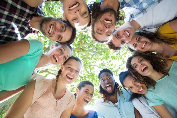 Amigos felices en el parque —  Fotos de Stock