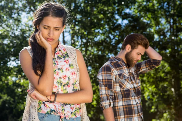 Jeune couple après une dispute — Photo