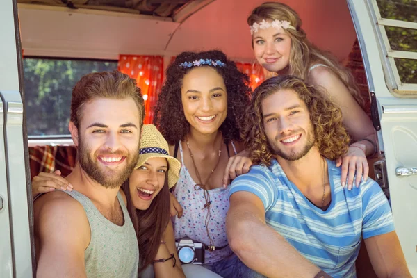 Hipster friends on road trip — Stock Photo, Image