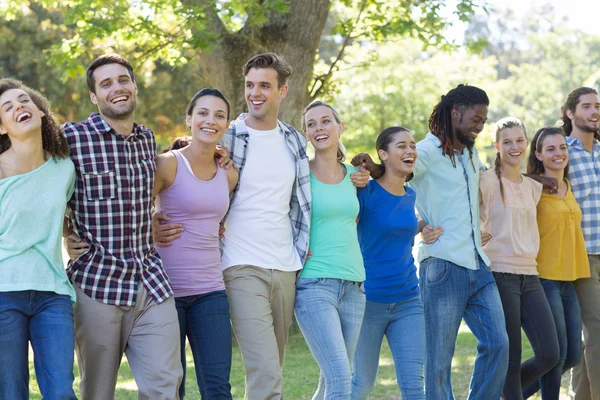 Happy friends in the park Royalty Free Stock Images