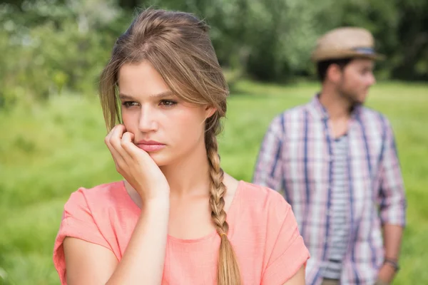 Couple ne pas parler après dispute — Stockfoto