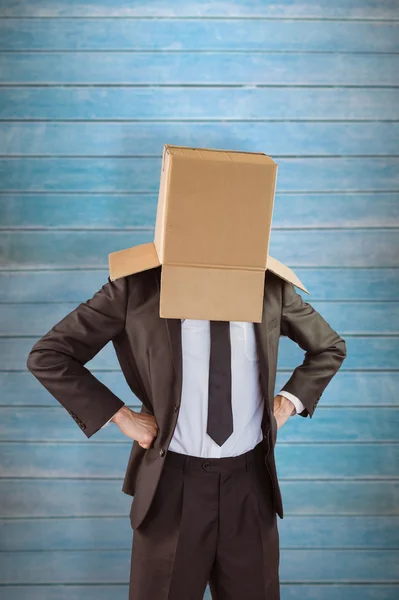 Anonymous businessman with hands on hips — Stock Photo, Image