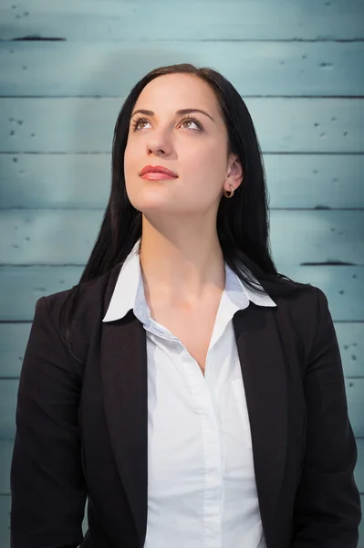 Pretty businesswoman looking up — Stock Photo, Image
